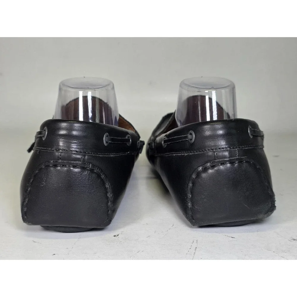 G.H. Bass Kis Men's Driving Loafers Size‎ 12 M Black Leather Slip On Boat Shoes